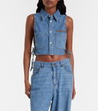 Miu Miu Chambray crop top