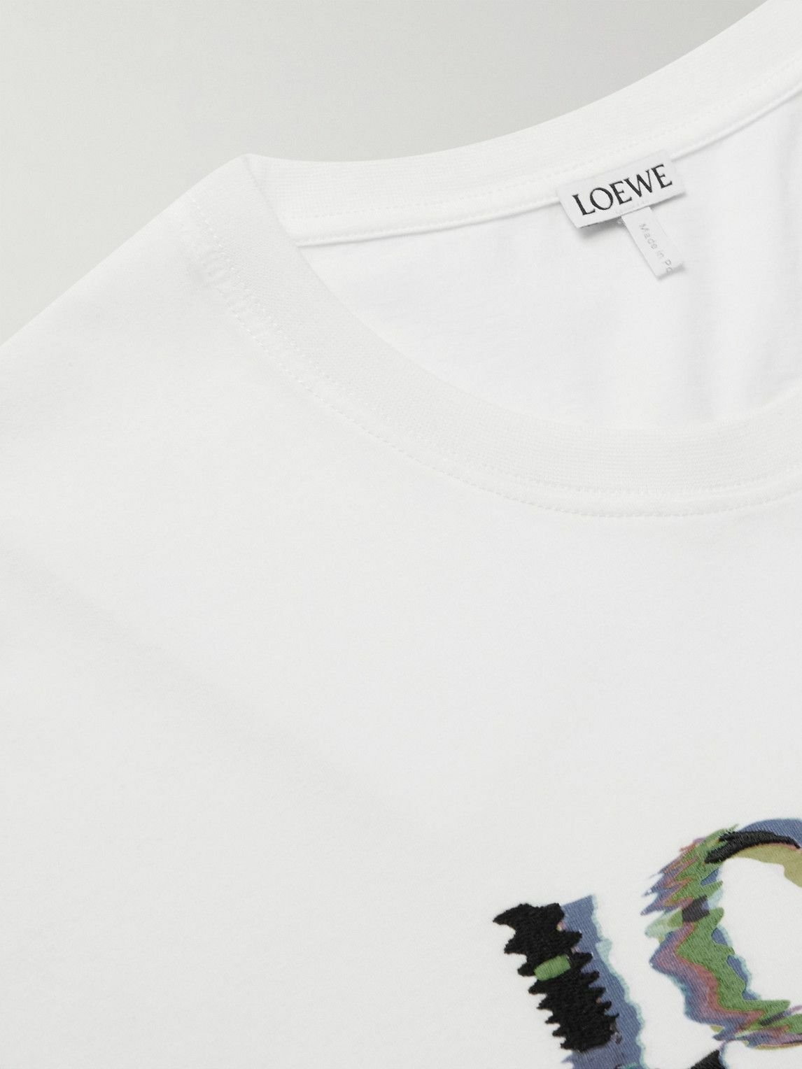 LOEWE Anagram-motif cotton shirt - White