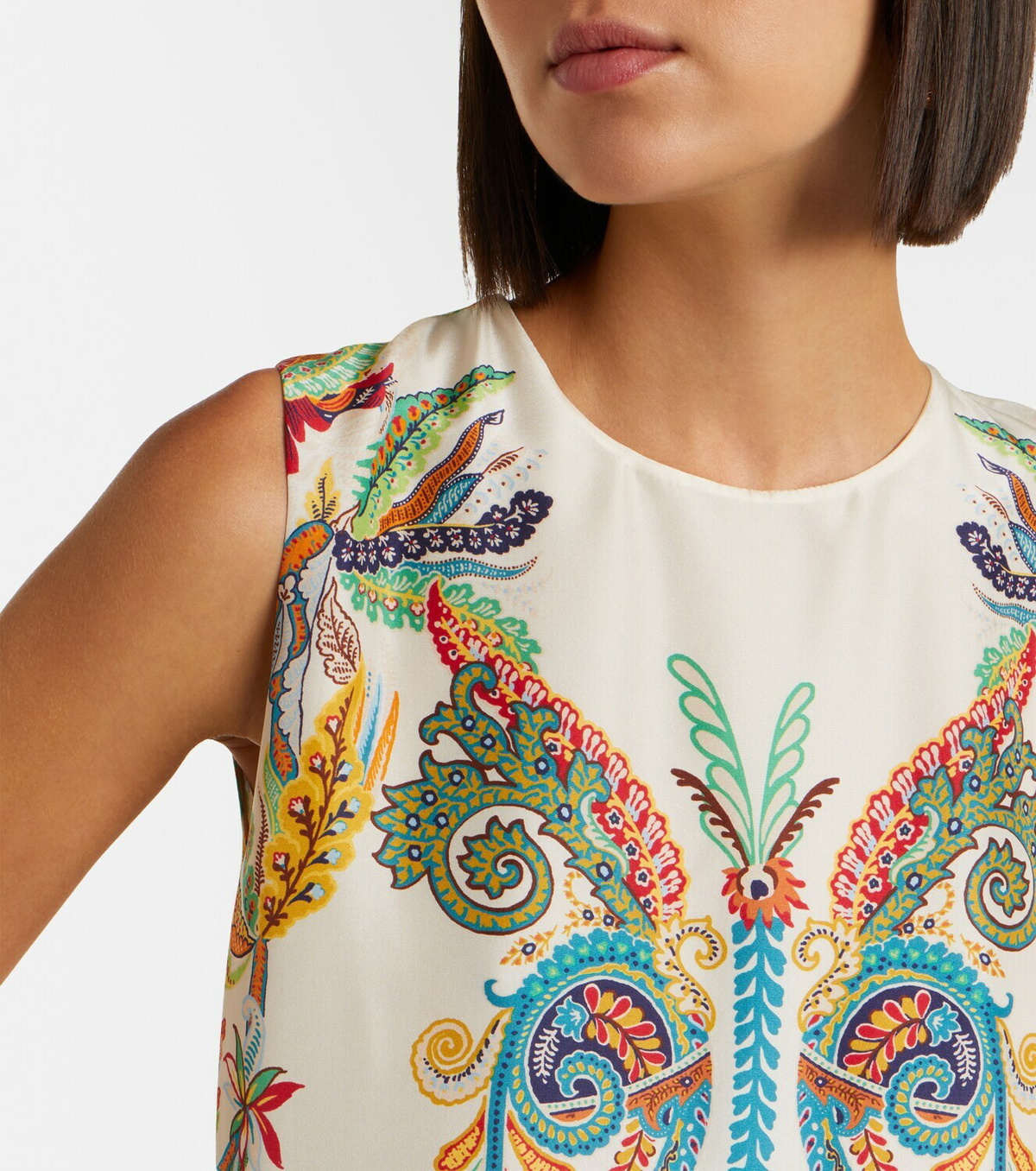 Etro Printed silk minidress