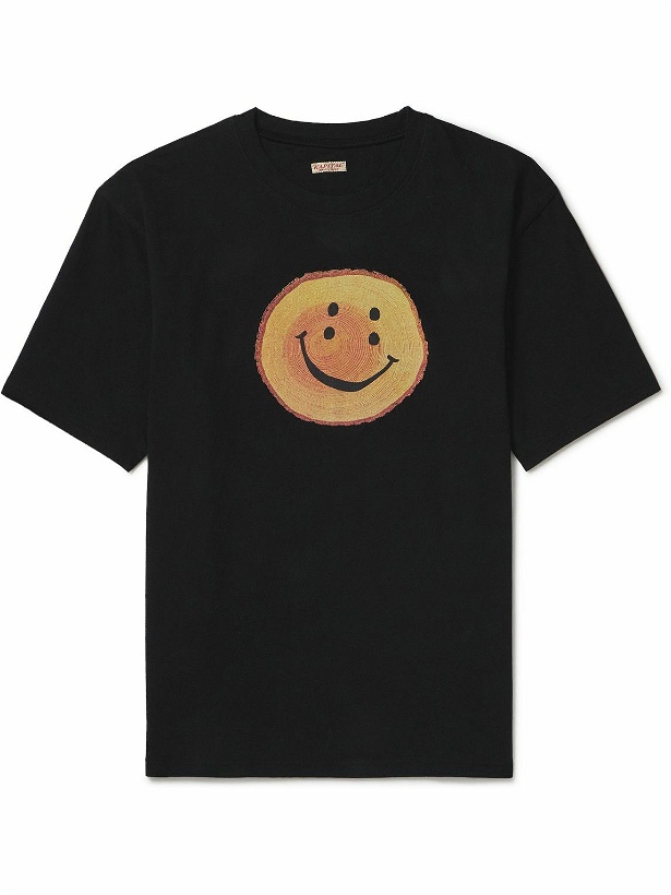 Photo: KAPITAL - Rainbow Trunky Logo-Print Cotton-Jersey T-Shirt - Black