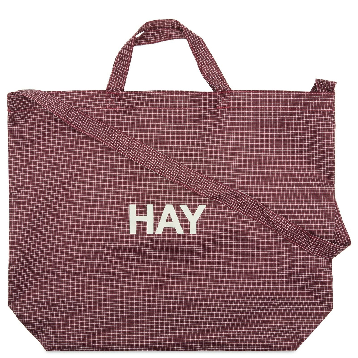 HAY Grid Crossover Bag - Medium in Burgundy 