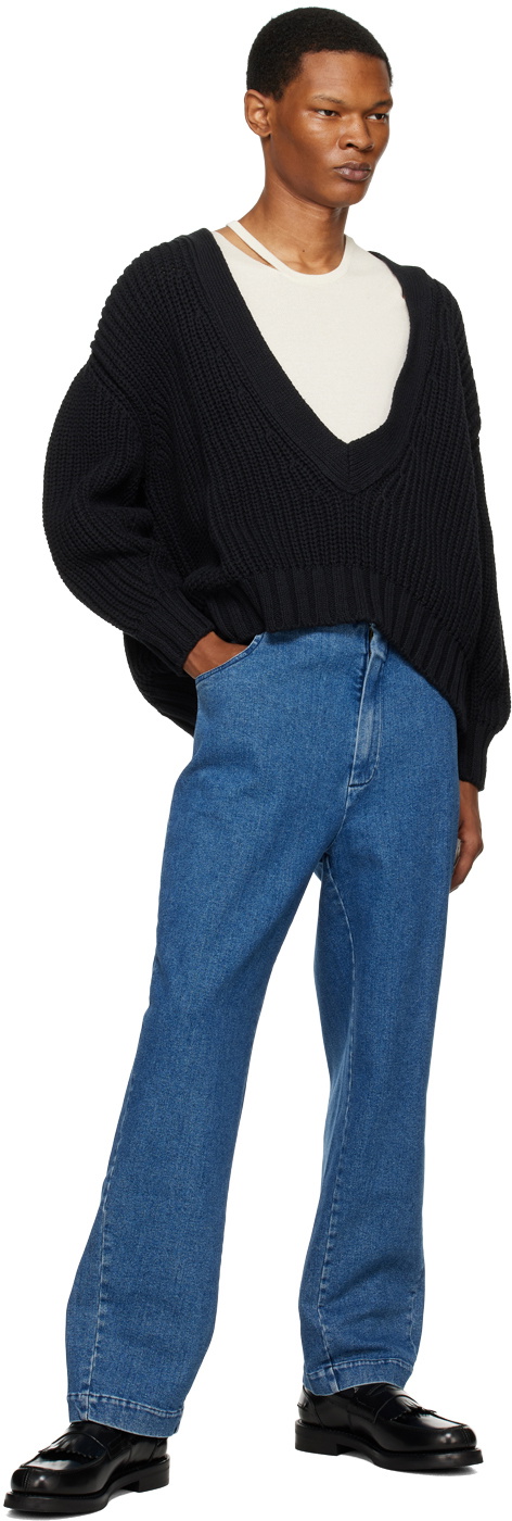 Straight Denim Pants Indigo Cordera Man