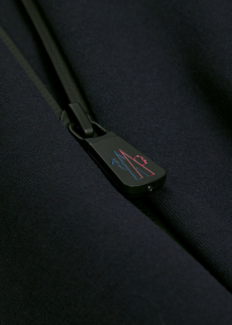 Moncler Grenoble Logo-appliquéd Stretch-jersey Sweatshirt Navy