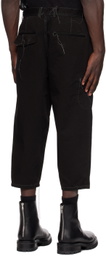 NICOLAS ANDREAS TARALIS Black Loose Thread Trousers