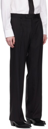 Ernest W. Baker Black Pinstripe Trousers