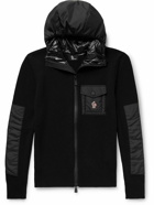 Moncler Grenoble - Shell-Panelled Wool-Blend Hooded Ski Jacket - Black