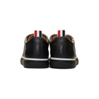 Thom Browne Black Leather 4-Bar Sneakers
