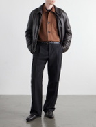 Brioni - Wool and Silk-Blend Twill Shirt - Brown