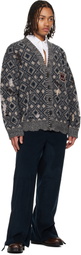 Wales Bonner Gray 'The Sibling' Cardigan
