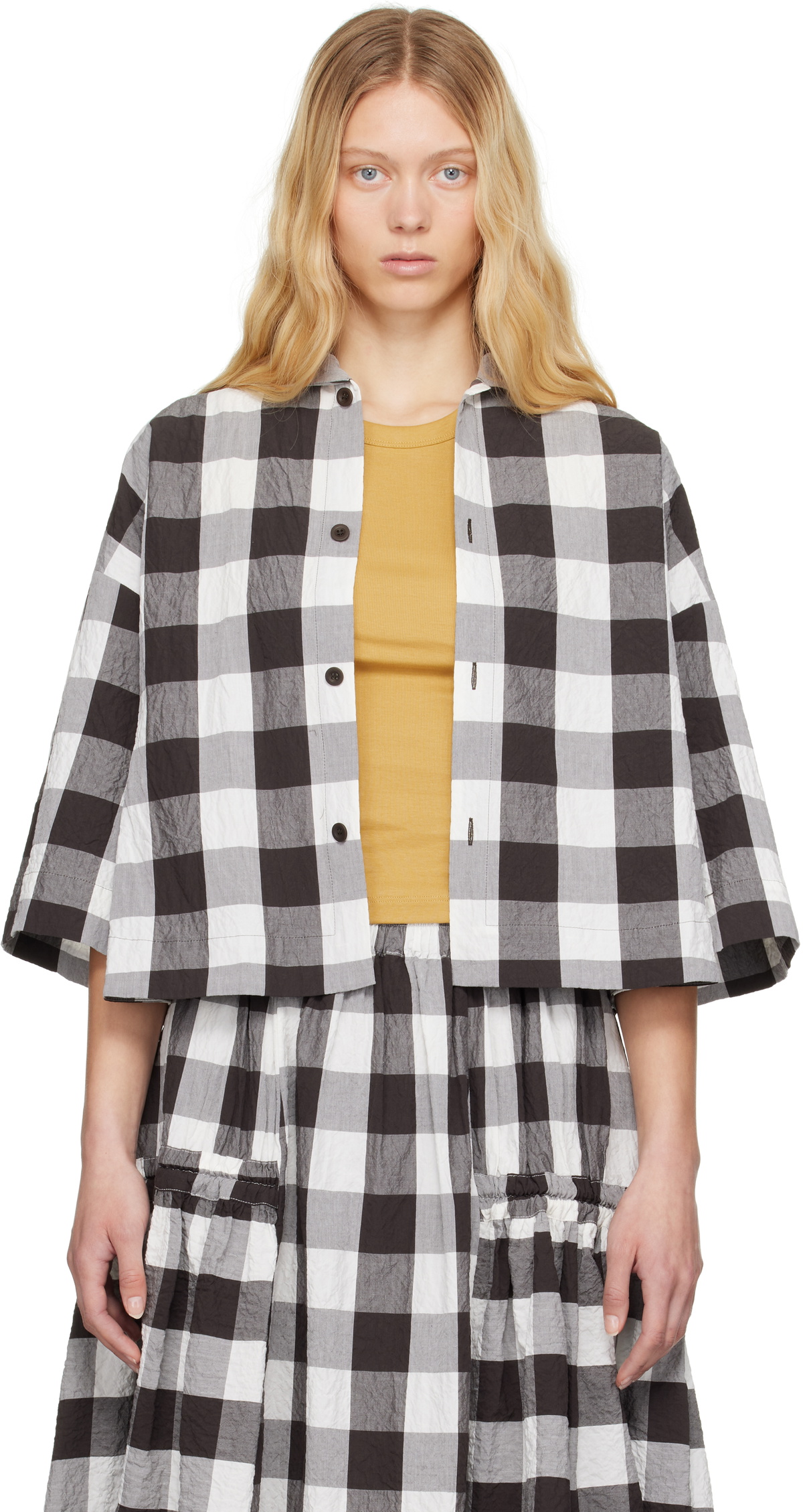 Toogood White & Brown 'The Camper' Shirt