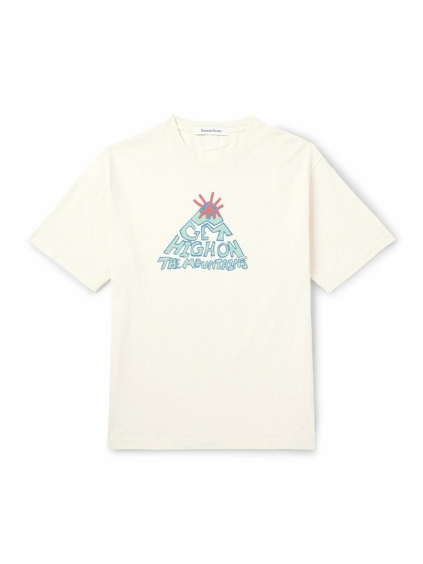 Photo: DISTRICT VISION - Garment-Dyed Printed Cotton-Jersey T-Shirt - White