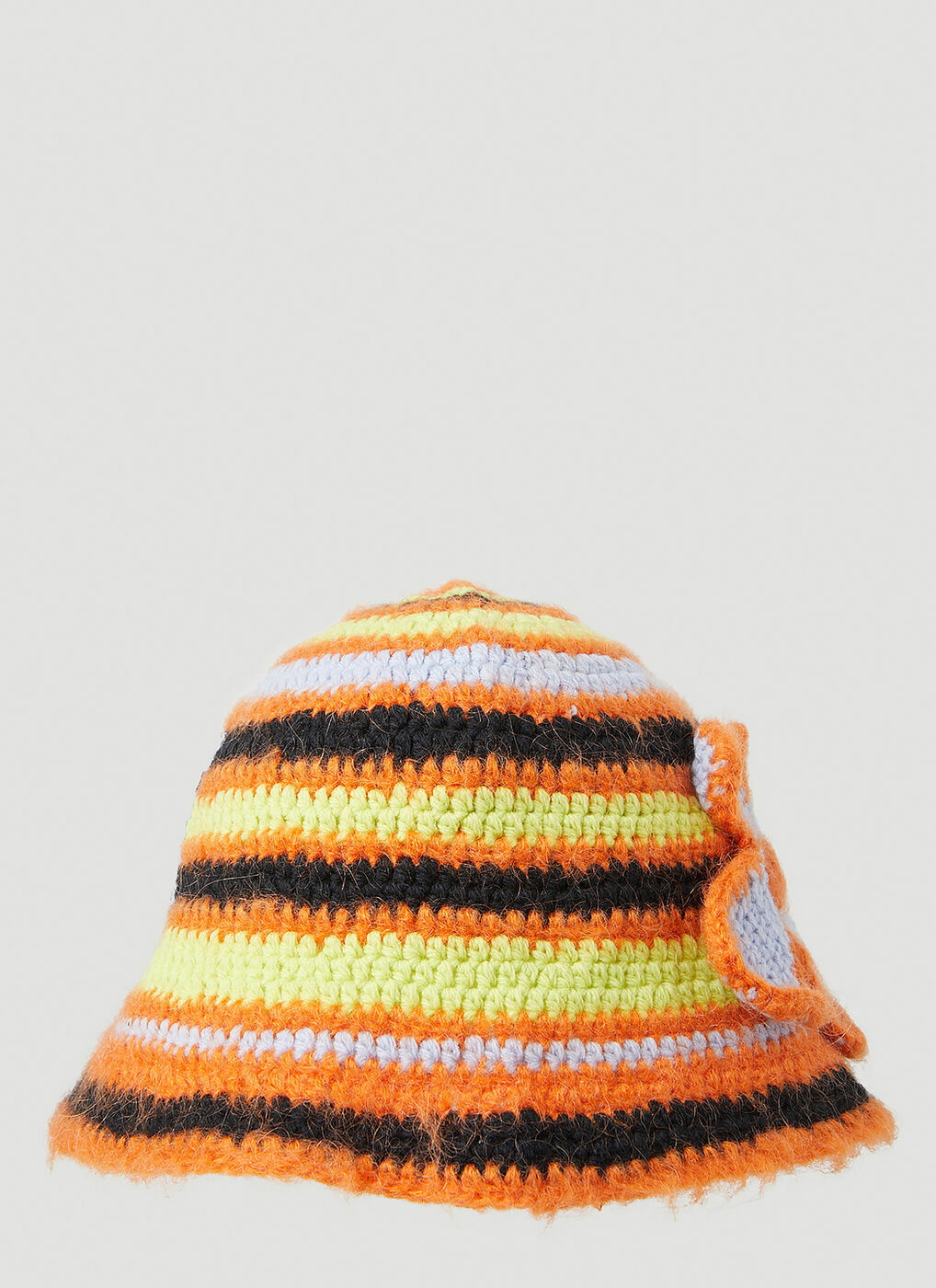 Biosis Crochet Bucket Hat in Orange McQ Alexander McQueen