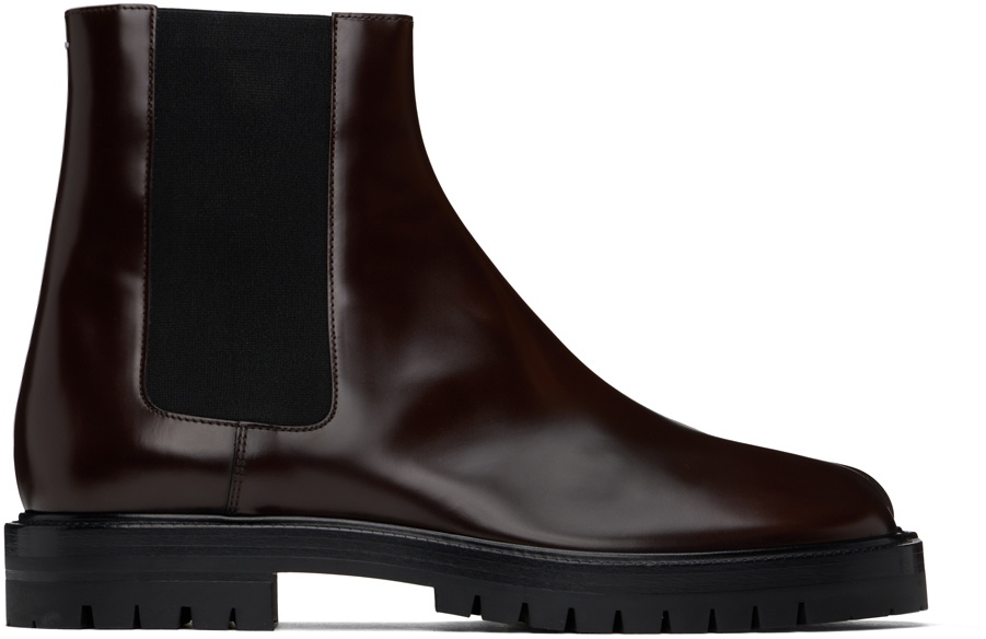Maison Margiela - Waxed-Suede Boots - Men - Brown Maison