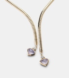 Marina B Trisolina 18kt gold necklace with blue chalcedony and diamonds