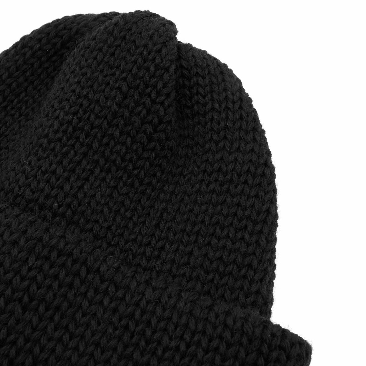 Universal Works Men's British Wool Short Watch Cap in Black 