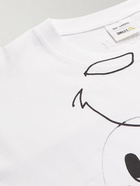 Raf Simons - Smiley Logo-Appliquéd Printed Cotton-Jersey T-Shirt - White