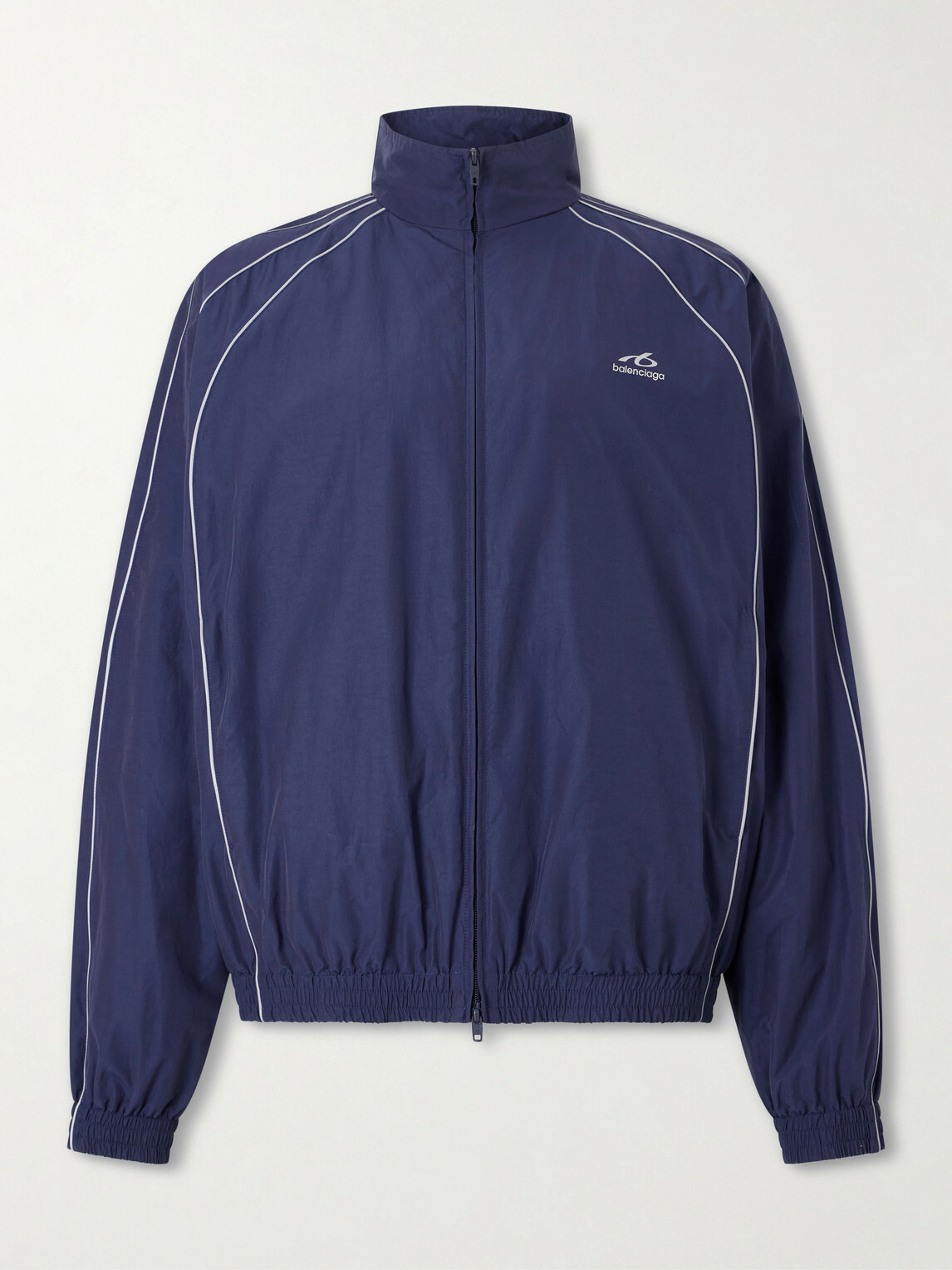 Balenciaga - Logo-Print Cotton-Blend Track Jacket - Blue