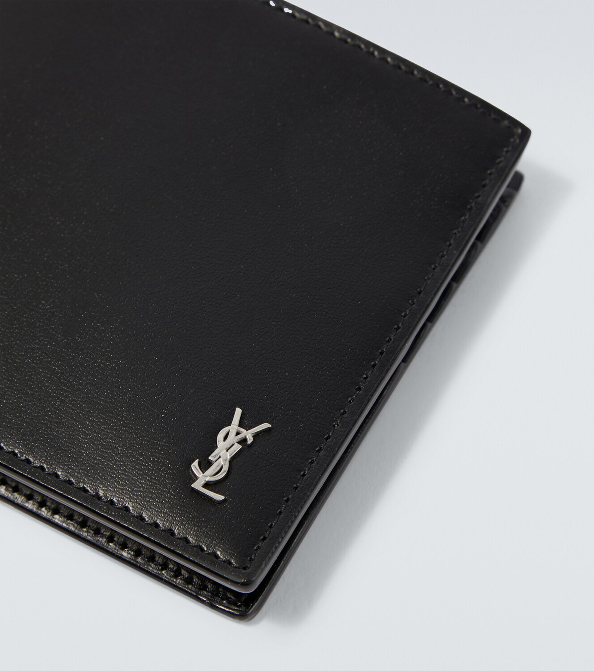 Saint Laurent Tiny Cassandre leather bi-fold wallet