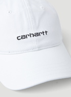 Script Baseball Cap in White