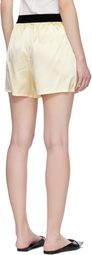 TOM FORD Yellow Stretch Silk Satin Boxer Shorts