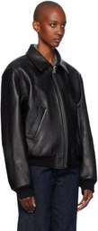 Recto Black Ben Goat Leather Jacket