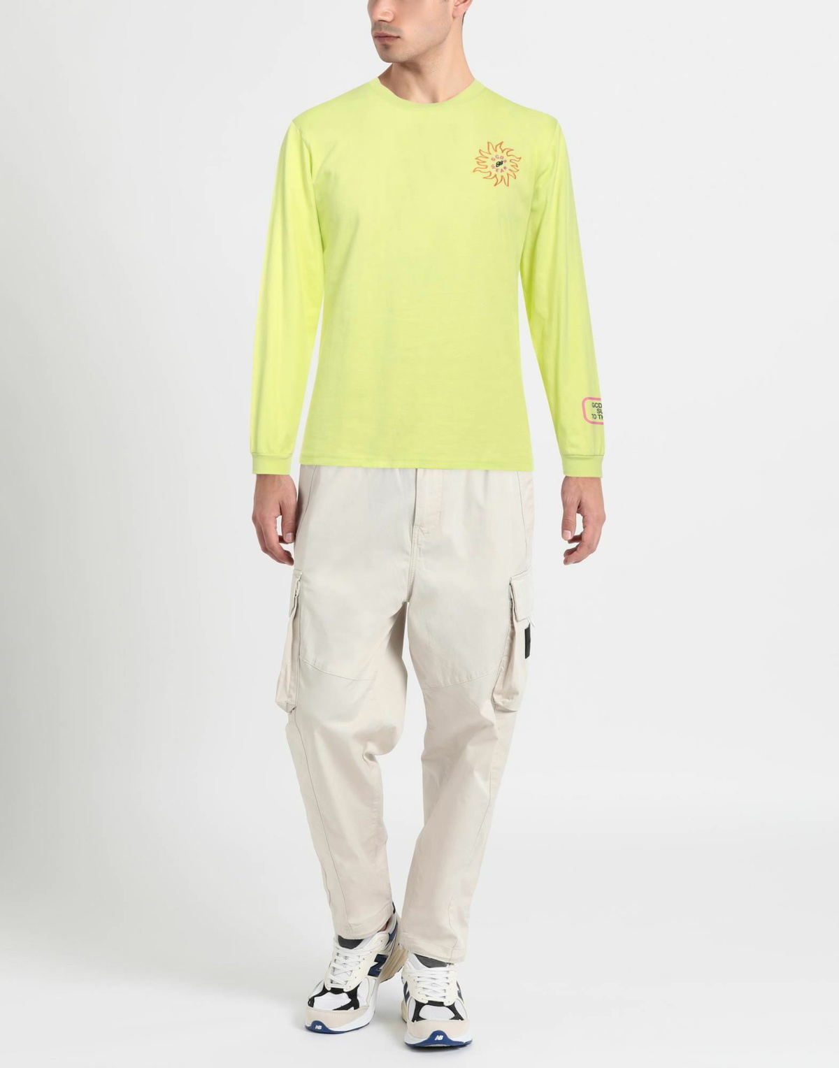 Gcds Mens T-shirt in Yellow