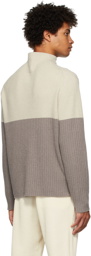 Theory Beige Wool Cashmere Turtleneck