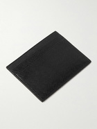 SAINT LAURENT - Logo-Print Cross-Grain Leather Cardholder