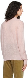 AURALEE Pink Crewneck Sweater