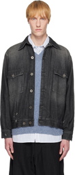 Maison Margiela Black Distressed Denim Jacket
