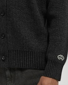 ØLÅF KNITTED RIBBED CARDIGAN Grey Mens Zippers & Cardigan