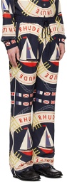 Rhude Blue Flag Sail Trousers