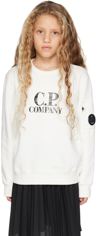 Photo: C.P. Company Kids Kids White Basic Sweatshirt