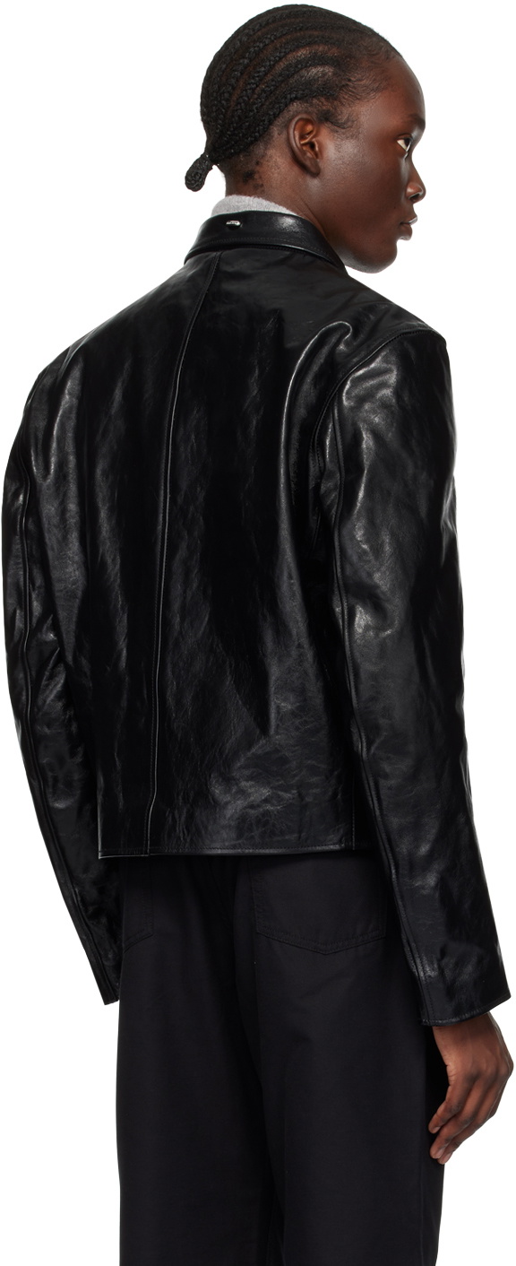 OUR LEGACY Black Mini Leather Jacket Our Legacy OUR LEGACY Black Mini Leather Jacket Our Legacy