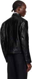 OUR LEGACY Black Mini Leather Jacket