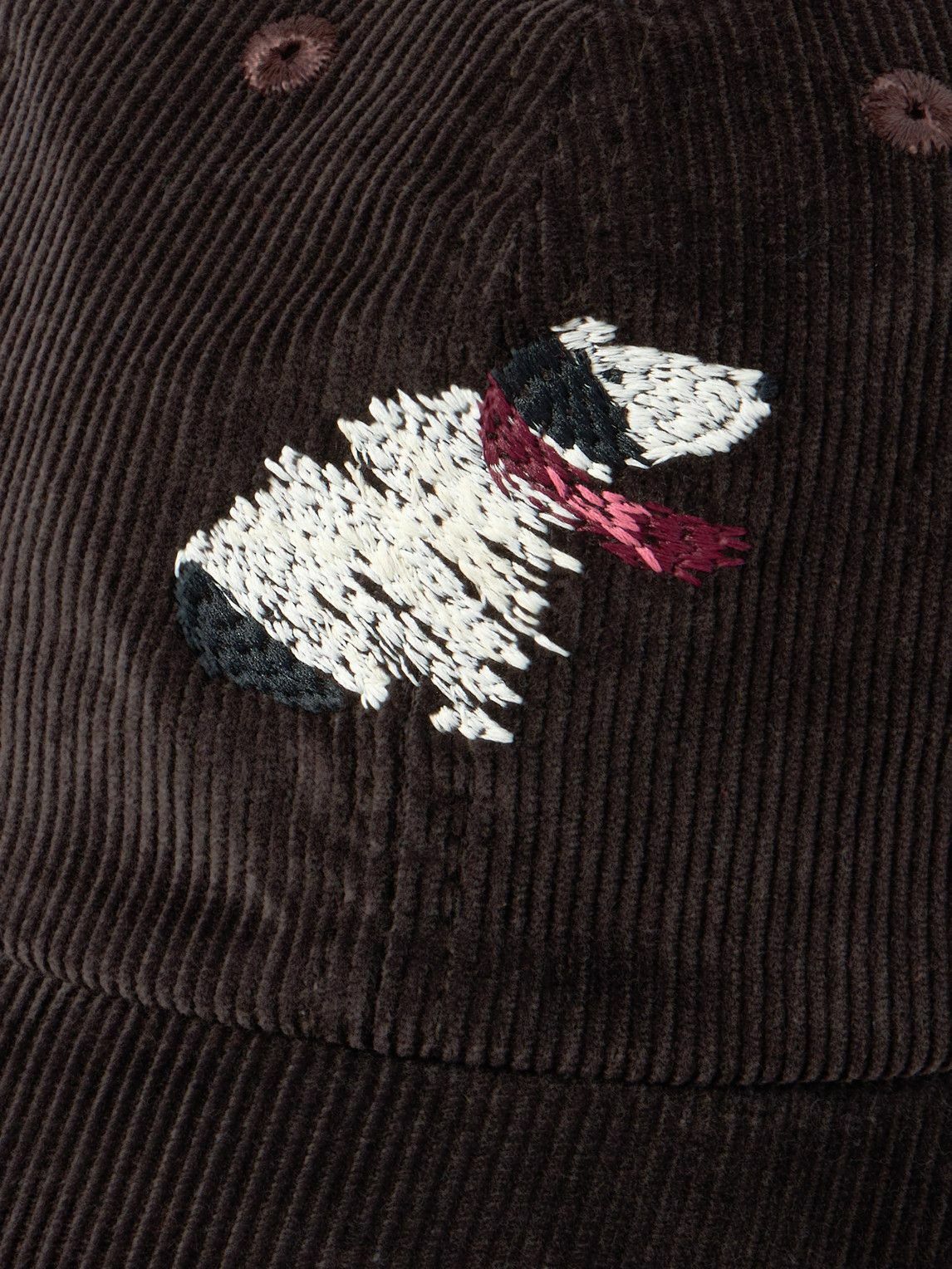 Drake's - HIM Embroidered Cotton-Corduroy Baseball Cap