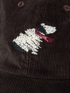 Drake's - HIM Embroidered Cotton-Corduroy Baseball Cap