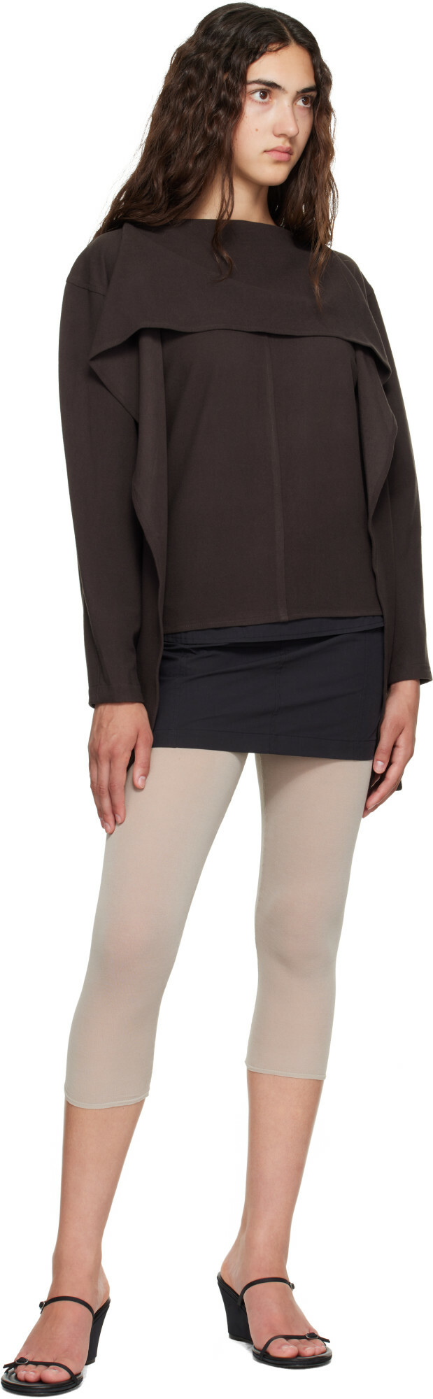 Belle Anna Brown Stream Top