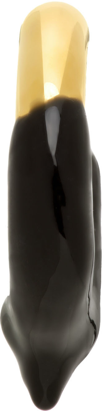 SUNNEI SSENSE Exclusive Gold & Black Big Rubberized Earrings