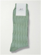 Mr P. - Jacquard-Knit Cotton-Blend Socks