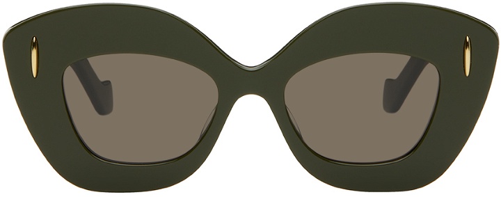 Photo: LOEWE Green Retro Screen Sunglasses