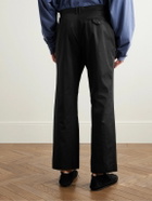 The Row - Lerio Straight-Leg Cotton-Poplin Suit Trousers - Black