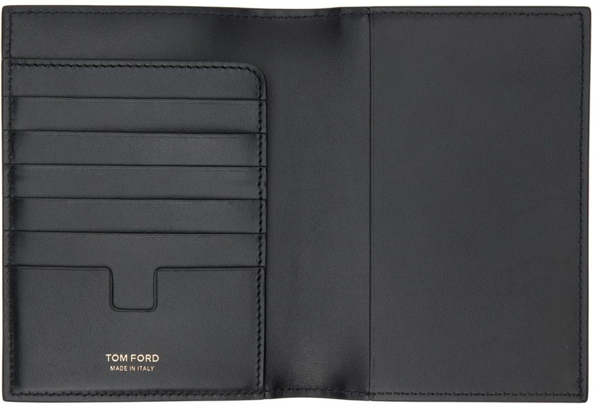 TOM FORD Black Croc Leather Passport Holder TOM FORD