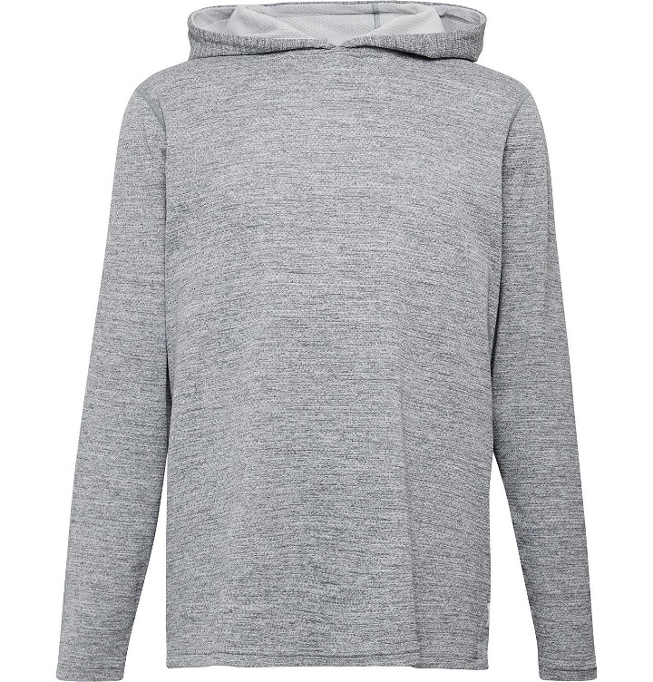 Photo: Reigning Champ - Mélange SOLOTEX Mesh Hoodie - Gray