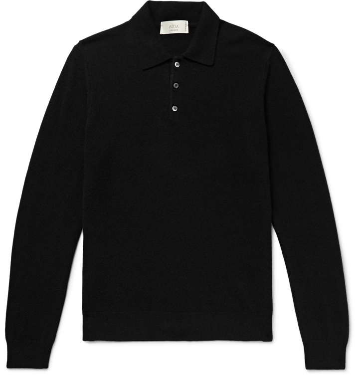 Photo: Altea - Cashmere Polo Shirt - Black