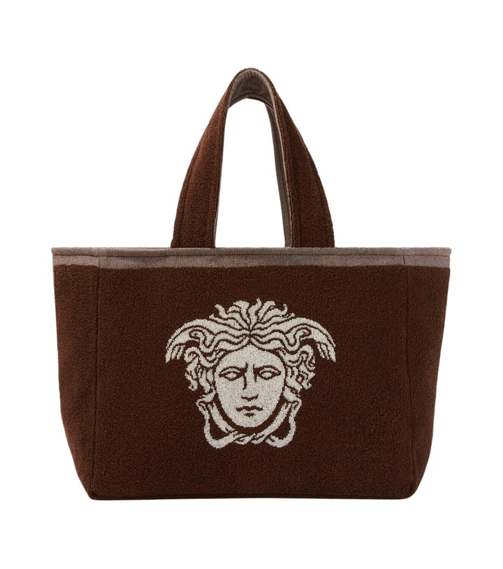 Photo: Versace Medusa cotton-terry jacquard tote bag