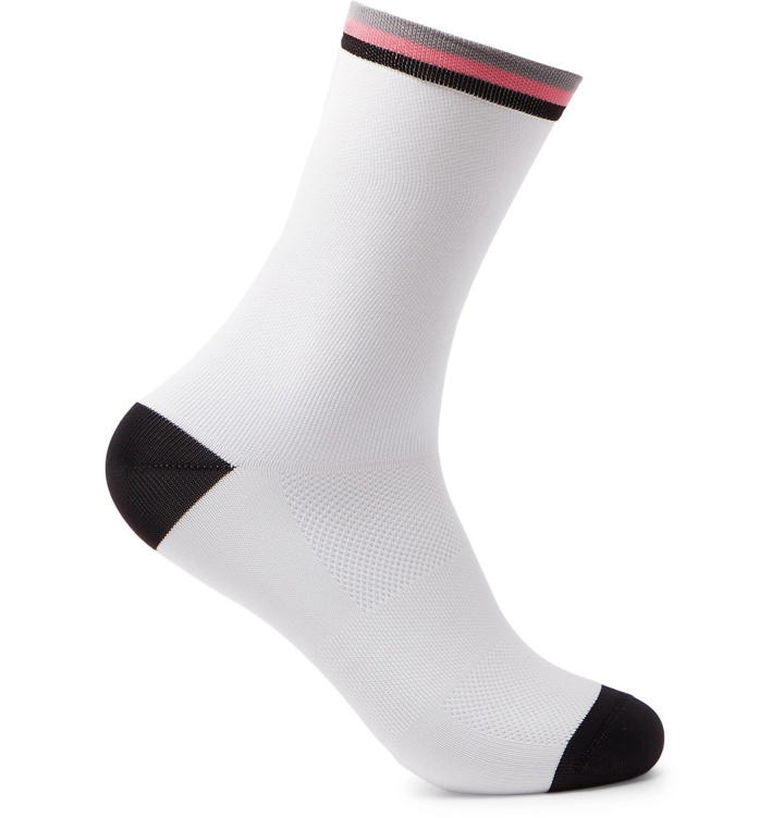 Photo: Rapha - Logo-Intarsia Stretch-Knit Cycling Socks - White