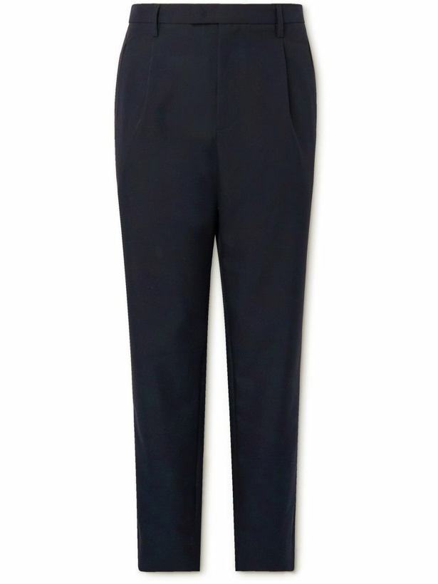 Photo: Barena - Tapered Pleated Woven Trousers - Blue