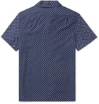 Ralph Lauren Purple Label - Camp-Collar Polka-Dot Tencel Shirt - Blue