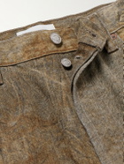 AGOLDE - Afton Stone-Washed Straight-Leg Jeans - Brown